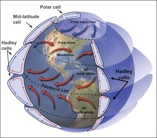 The schematic diagram of the mean meridional circulation