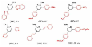 선택적 스즈키 반응을 통한 diaryl-2-tosyloxypyridines (예)
