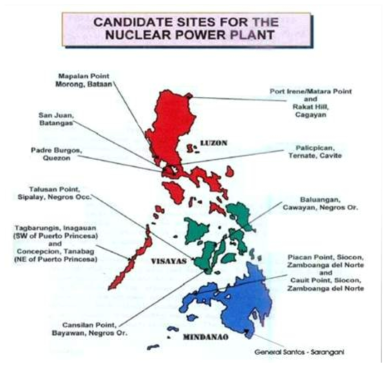 필리핀 원전 건설 후보지