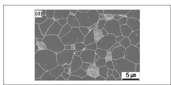 Typical microstructure of SiC containing Ti2CN sintered with 2 vol% Y2O3 and 2 vol% Y2O3–Lu2O3