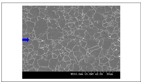 Typical microstructure of a joined SiC ceramics by diffusion bonding
