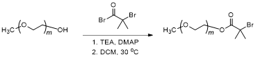 PEO 기반의 macroinitiator 합성 과정