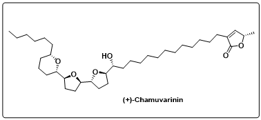 (+)-Chamuvarinin의 구조