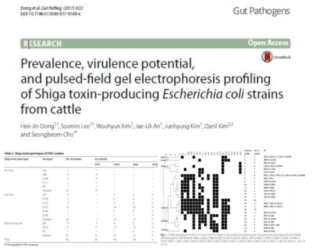 Gut pathogens에 게재된 STEC 분석 논문