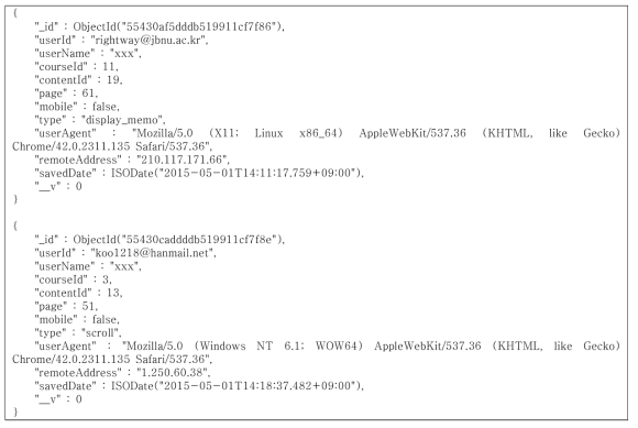 JSON 형식의 학습데이터 예