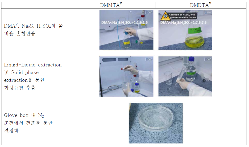 본 연구의 DMMTAV 및 DMDTAV의 합성법 프로토콜