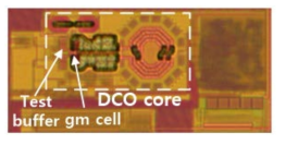 Coupling에 둔감하도록 설계된 DCO의 칩사진