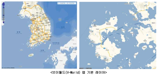 국토교통부에서 제공하는 브이월드(V-World)맵을 활용한 기본 레이어 구성