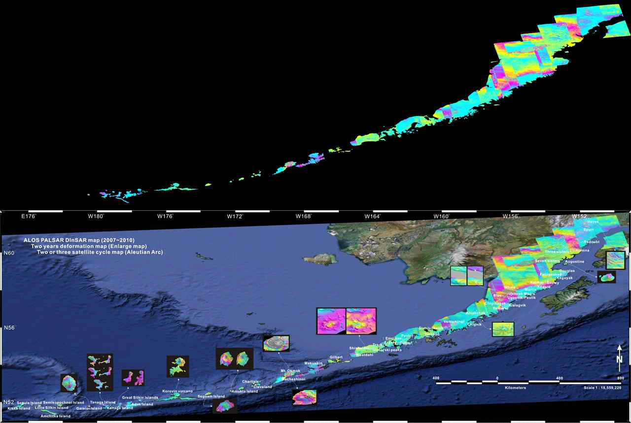 알라스카 알루시안 열도의 지표변위 관측 결과