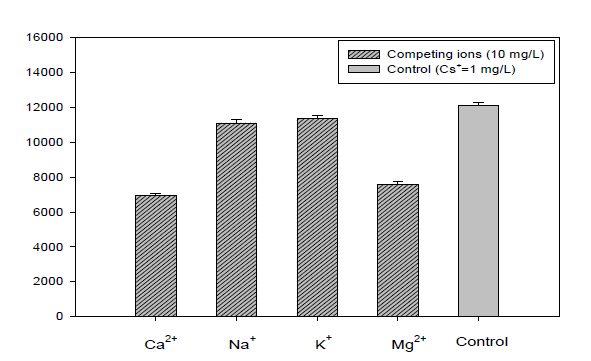 Effect of competing ions on the adsorption of iodine on organophilic montmorillonite- supported magnetite nanoparticles