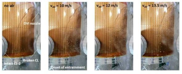공기 주입 유량에 따른 액막 거동
