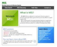 MIS 웹 시스템의 메인 화면