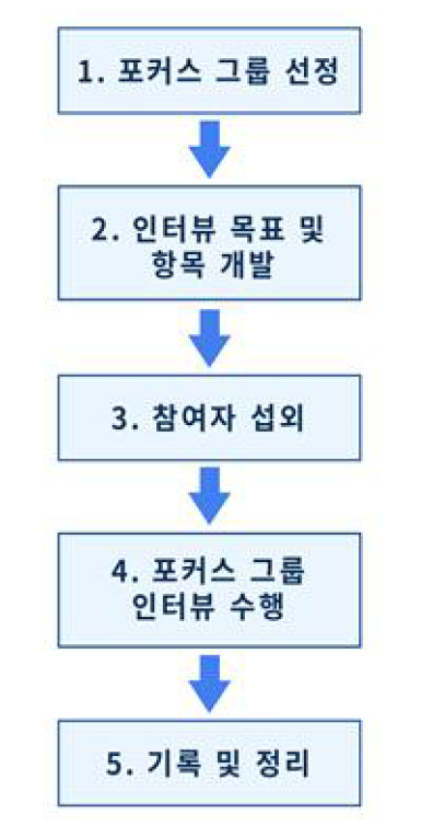 포커스 그룹 인터뷰 기획 및 수행 절차