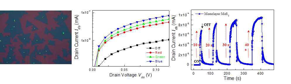 Monolayer MoS2 소자의 광특성 및 전기적 특성