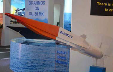 A scaled down model of BrahMos-II (India)