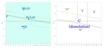 전극 물질 선정을 위한 pourbiax diagram(Pt, C)