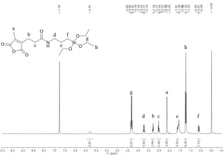 1H-NMR을 이용한 실리카-말레산 무수물 단량체의 화학적 구조 확인