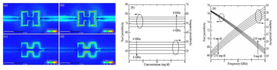 Hilbert-shaped metamaterial sensor 반응특성 및 glucose 용액 측정 결과