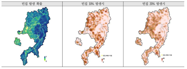 완주군 빈집 발생 예측 지점의 공간적 분포