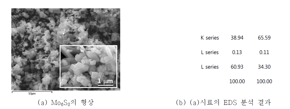 양극활물질 시료의 SEM-EDS 분석결과