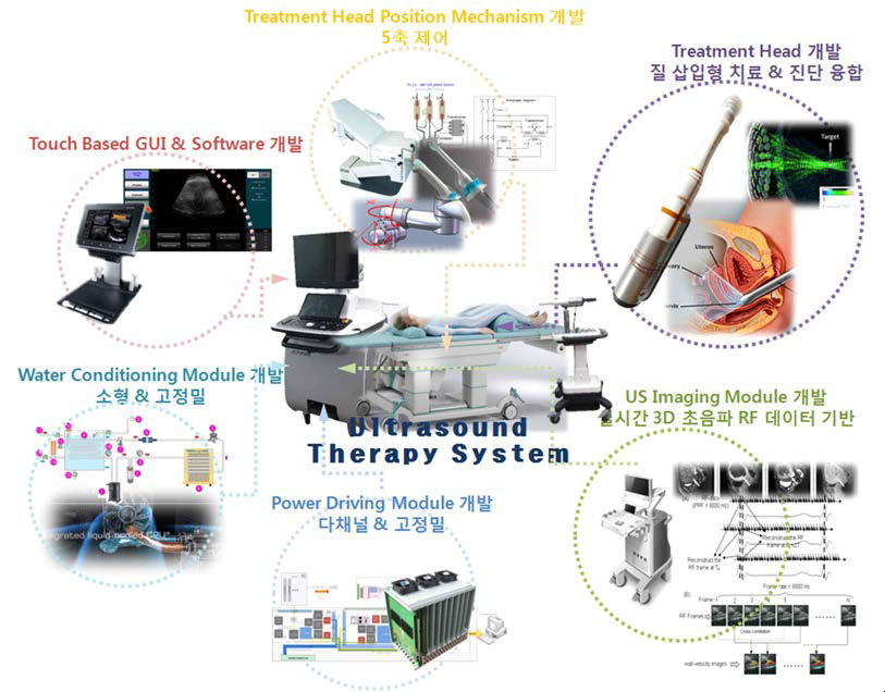 실시간 초음파 영상을 이용한 질 삽입식 자궁근종 치료기의 개념도