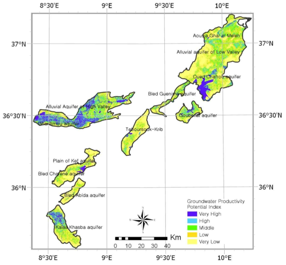 Ground productivity potential map using Likelihood Ratio