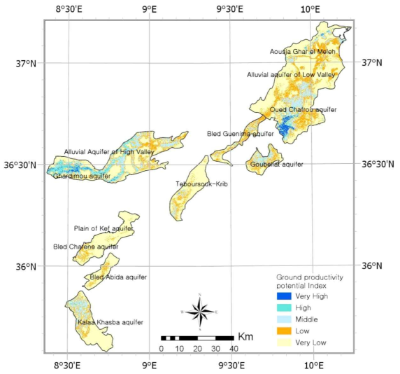 Groundwater productivity potential map using Machine Learning (Naive bayes)