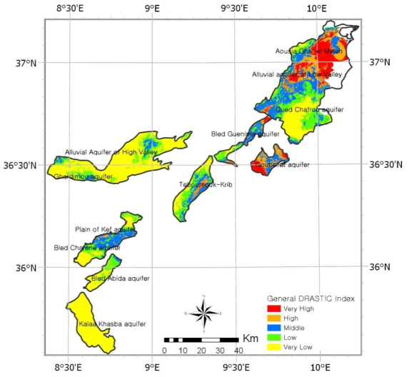 General DRASTIC map of dry season