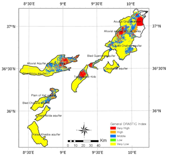 General DRASTIC　map of wet season