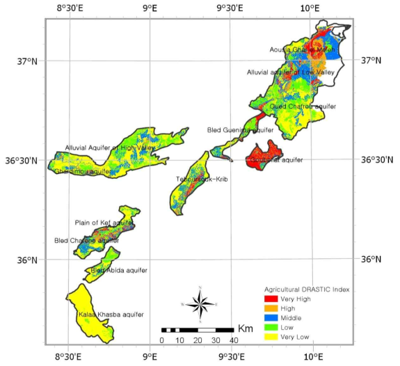 Agricultural DRASTIC map of dry season