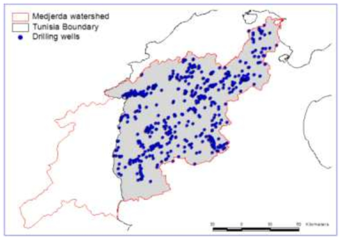 Current state of deep groundwater well in Medjerda basin