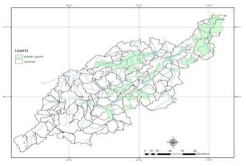 Unconfined aquifer map