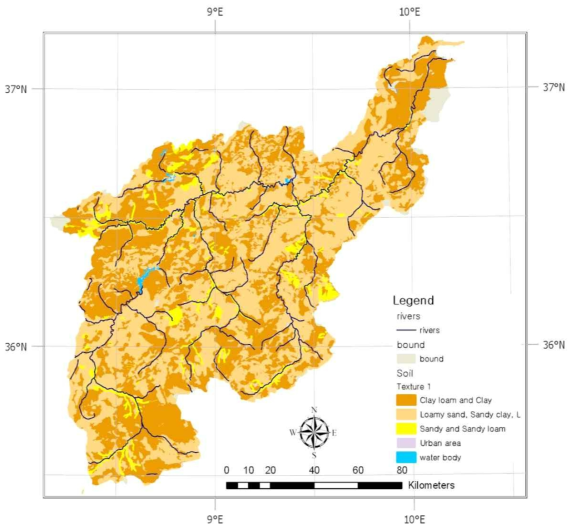 Soil map of Medjerda basin