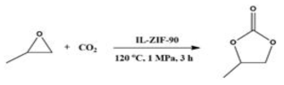 Cycloaddition of PO and CO2 with IL-ZIF-90