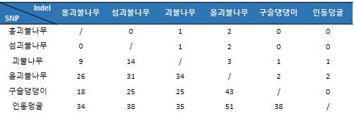 섬괴불나무 및 근연종의 45S rDNA 서열 내 존재하는 변이지역 정보