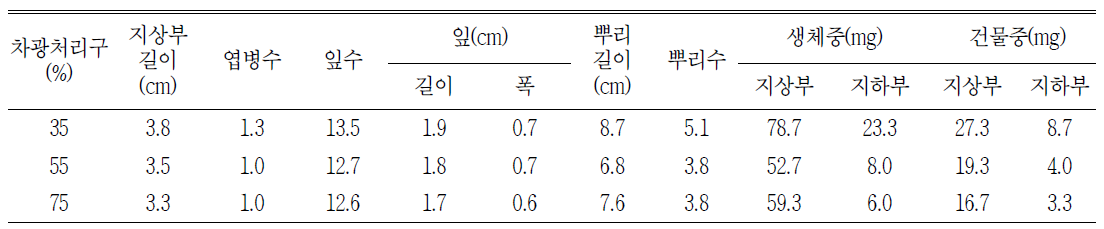 차광처리가 산철쭉(제주)의 발아 및 생육에 미치는 영향