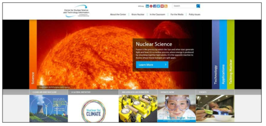ANS 원자력 과학기술정보센터 웹페이지