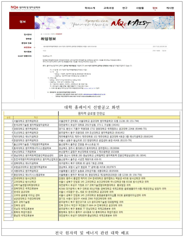 2016년 원자력 글로벌 인턴십 홍보 활동