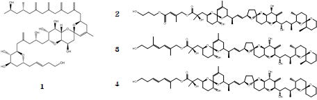독성 와편모류 P. lima의 추출 분액으로부터 분리된 화합물