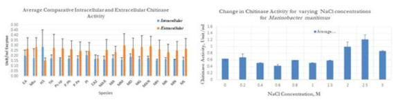 해양 균주의 chitinase 효소 활성 평가 및 chitinase 효소 최적 NaCl 농도 결정