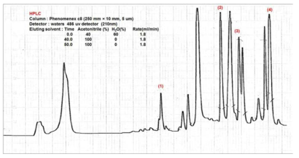활성 분액으로부터 HPLC를 이용한 활성 화합물의 분리 및 정제