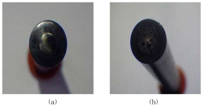 Woriking electrode. (a) before (b) after electrodeposition