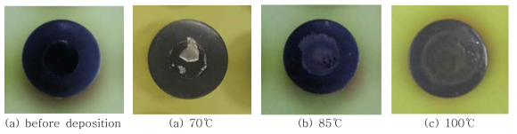 Working electrode before and after Pd electrodeposition (-1.0 V, 2 hr)