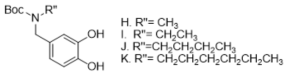 Catechol amine 유도체의 구조