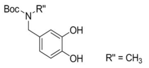 방사성물질 제염 실험에 사용한 chelating ligand의 분자 구조 (catechol amine)