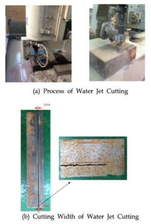 워터제트 절단 시험