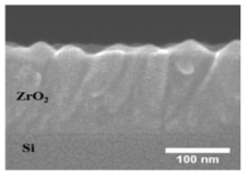 FE-SEM image of the ZrO2 film on Si wafer deposited at 200°C