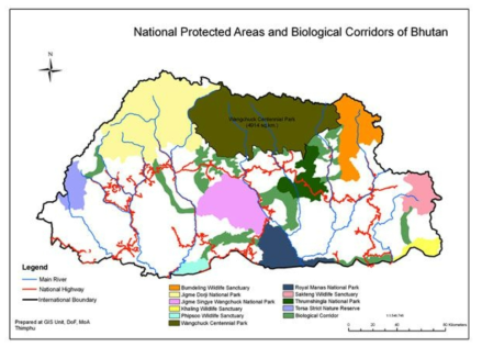 National Protected Areas and Biological Corridors of Bhutan