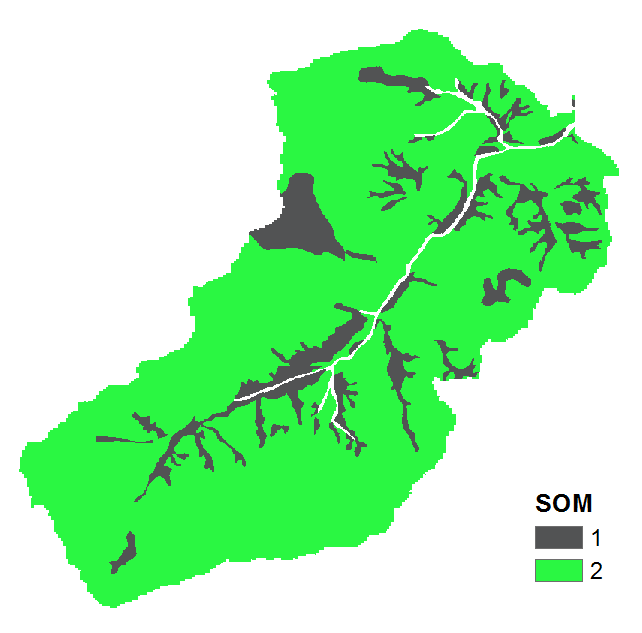 Buffer 질 평가를 위한 자운천 내 토양 SOM 등급