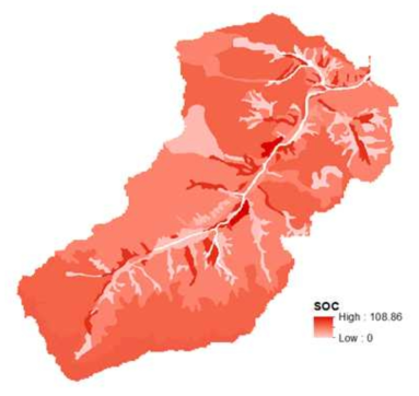 자운천 유역 내 SOC 질 평가 결과